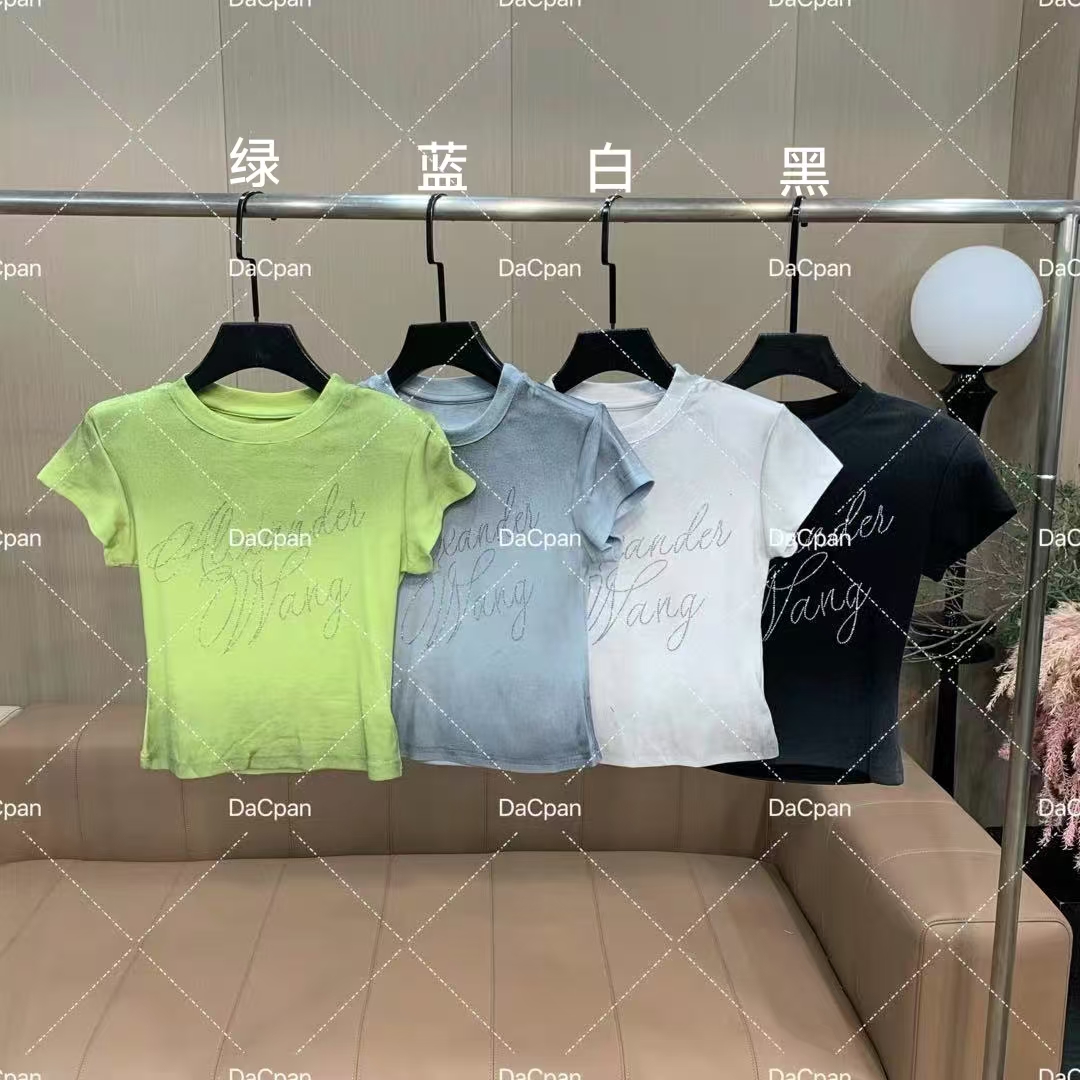 DACPAN-“甜拽攻势”烫钻字母喷色短袖上衣 2025/盼·PP 6899-1