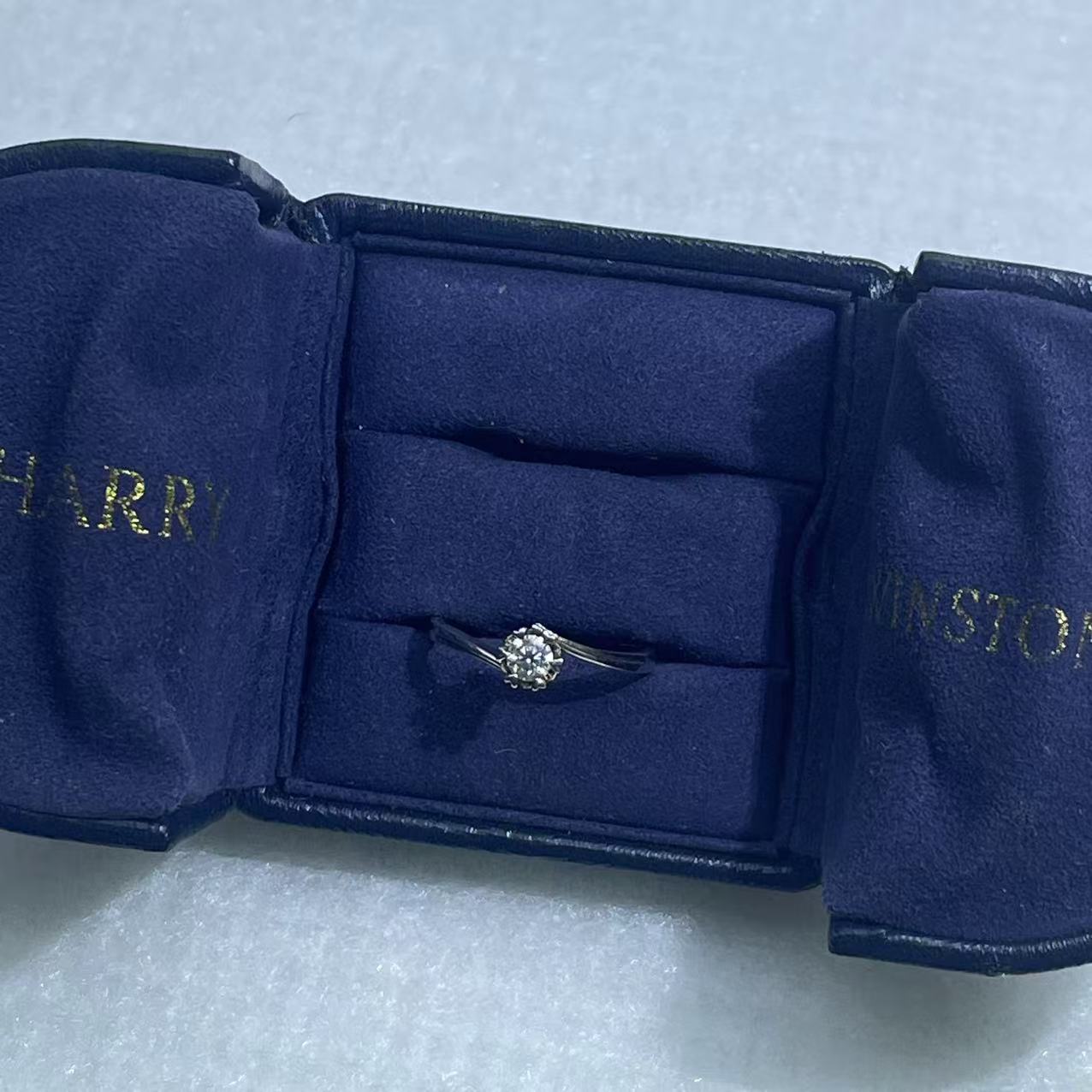  光臂扭臂雪花戒指30分【S】