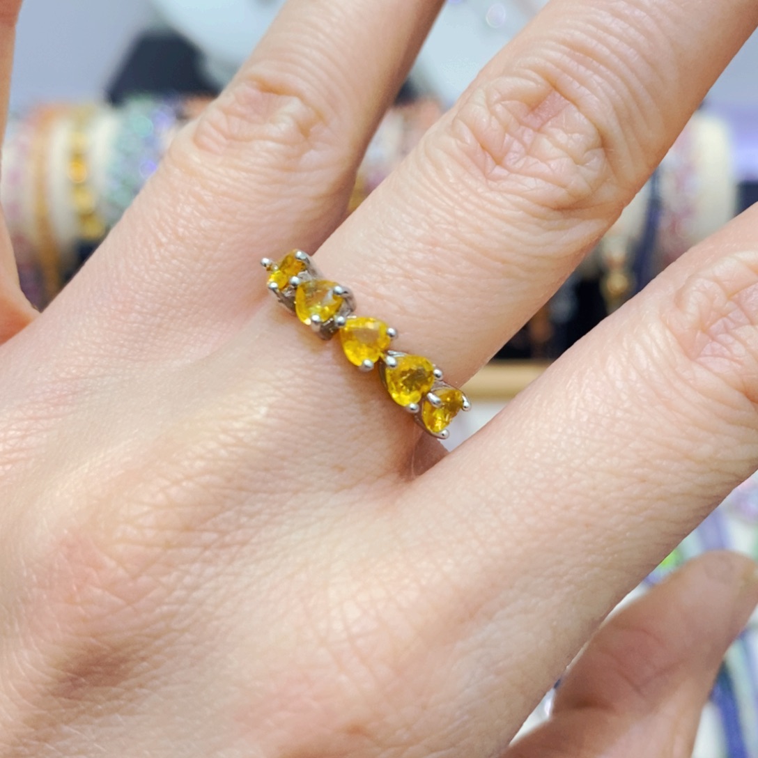 蓝宝石戒指银S925镶嵌