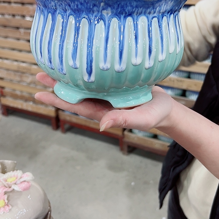 有孔，凑单福利满10元发货陶瓷多肉花盆！