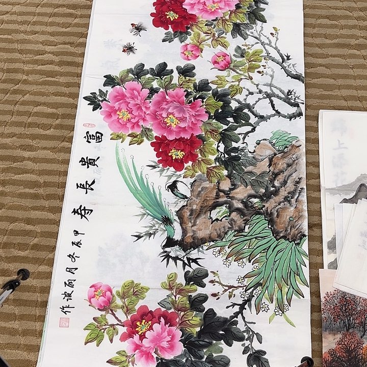 国画花鸟的翅膀和翅膀是一样