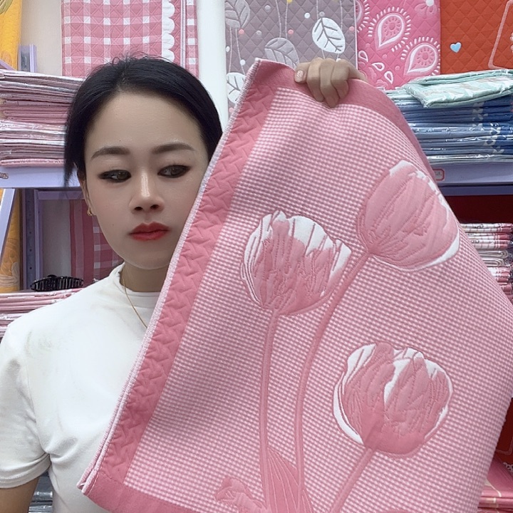 棉粉色郁金香纯棉