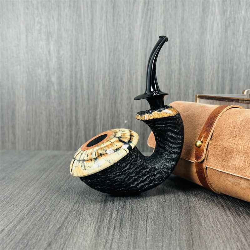俄罗斯Mikhail Garmash磁铁佬徒弟G M手工烟斗石楠木猛犸牙葫芦斗