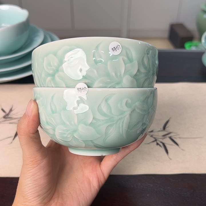 龙泉云间青瓷小米茶器