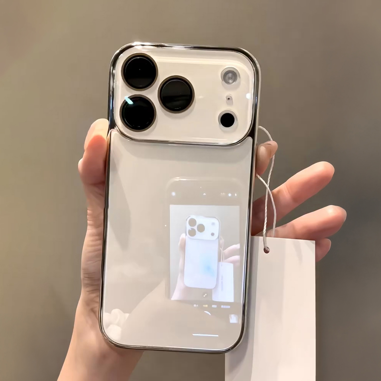 纯白冰晶玻璃适用苹果17promax手机壳新款iphone17全包镜头膜软边