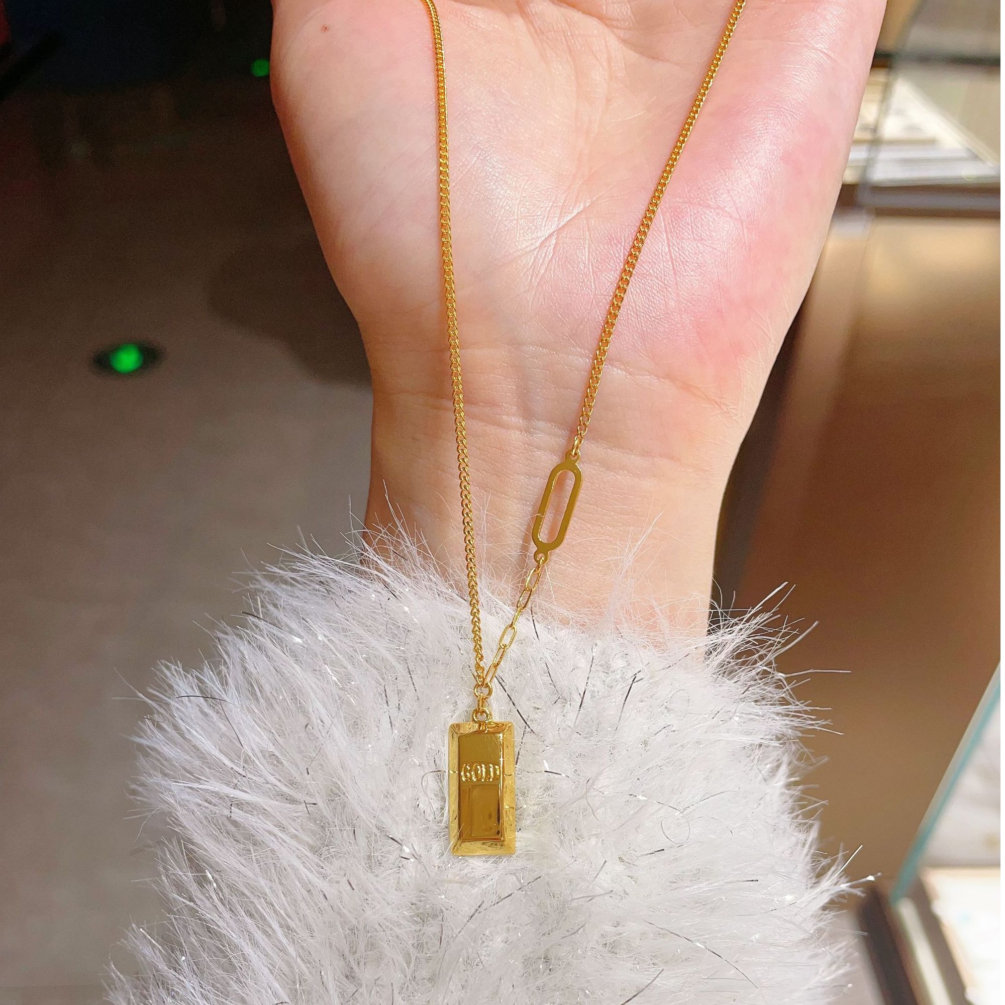 足金999 5G精品 休闲百搭 小金砖套链（多退少补）