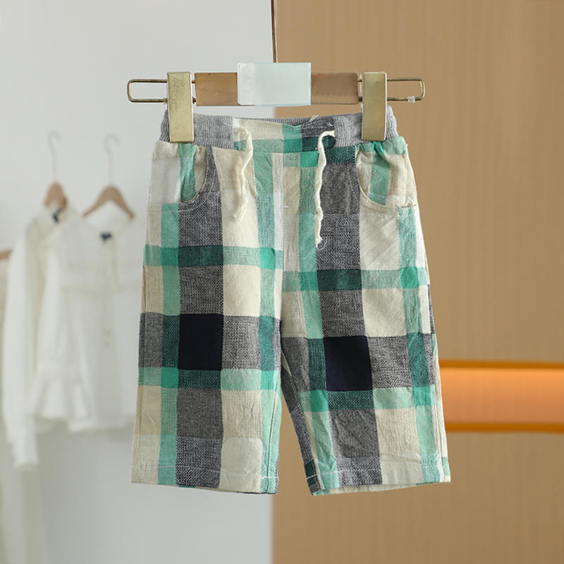 【半价q仓-唐长老自营】货号50167童装洋气格子休闲裤