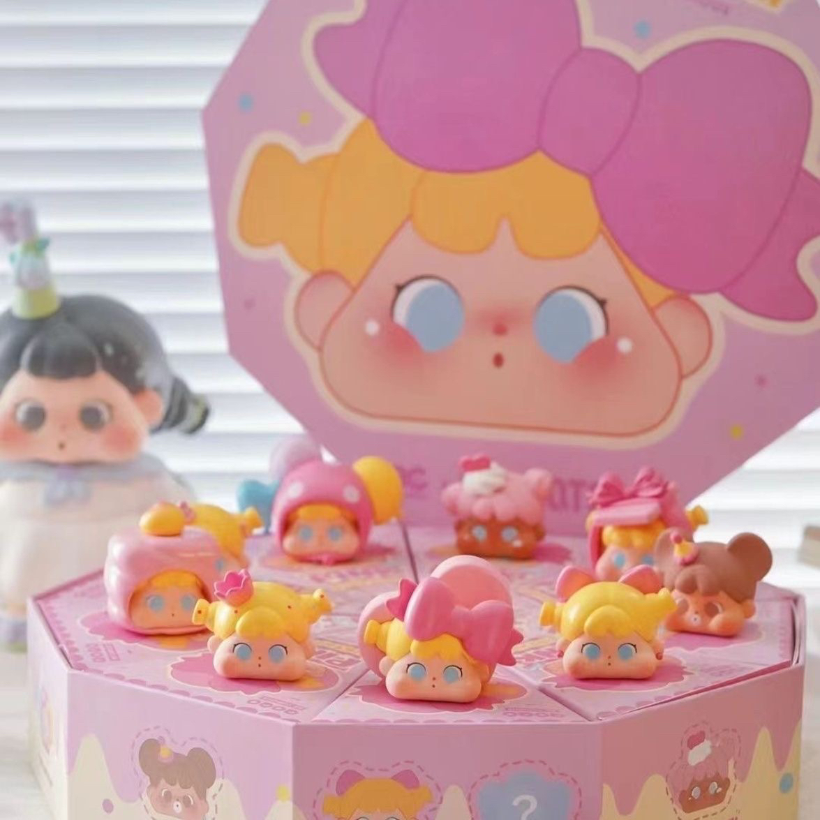【正品盲盒 直播拆盒】QOQO粉色生日系列盲盒可爱潮玩摆件礼物手办