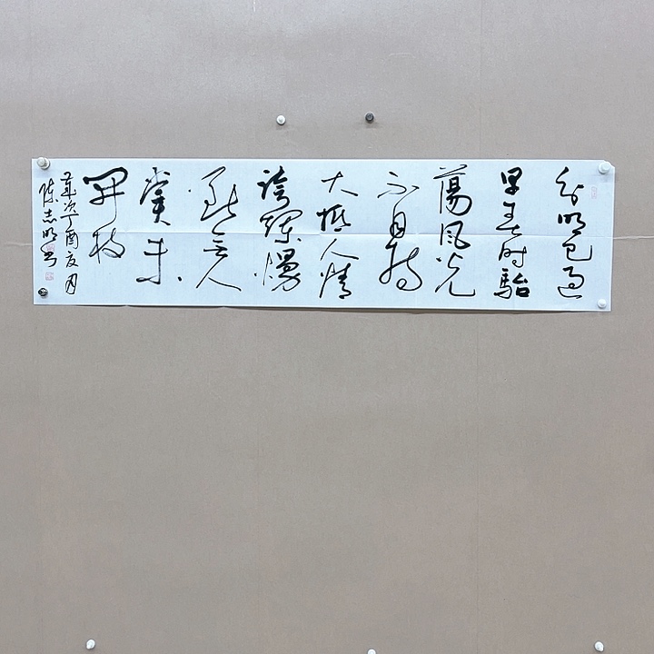 书法陈志明138*34㎝河南