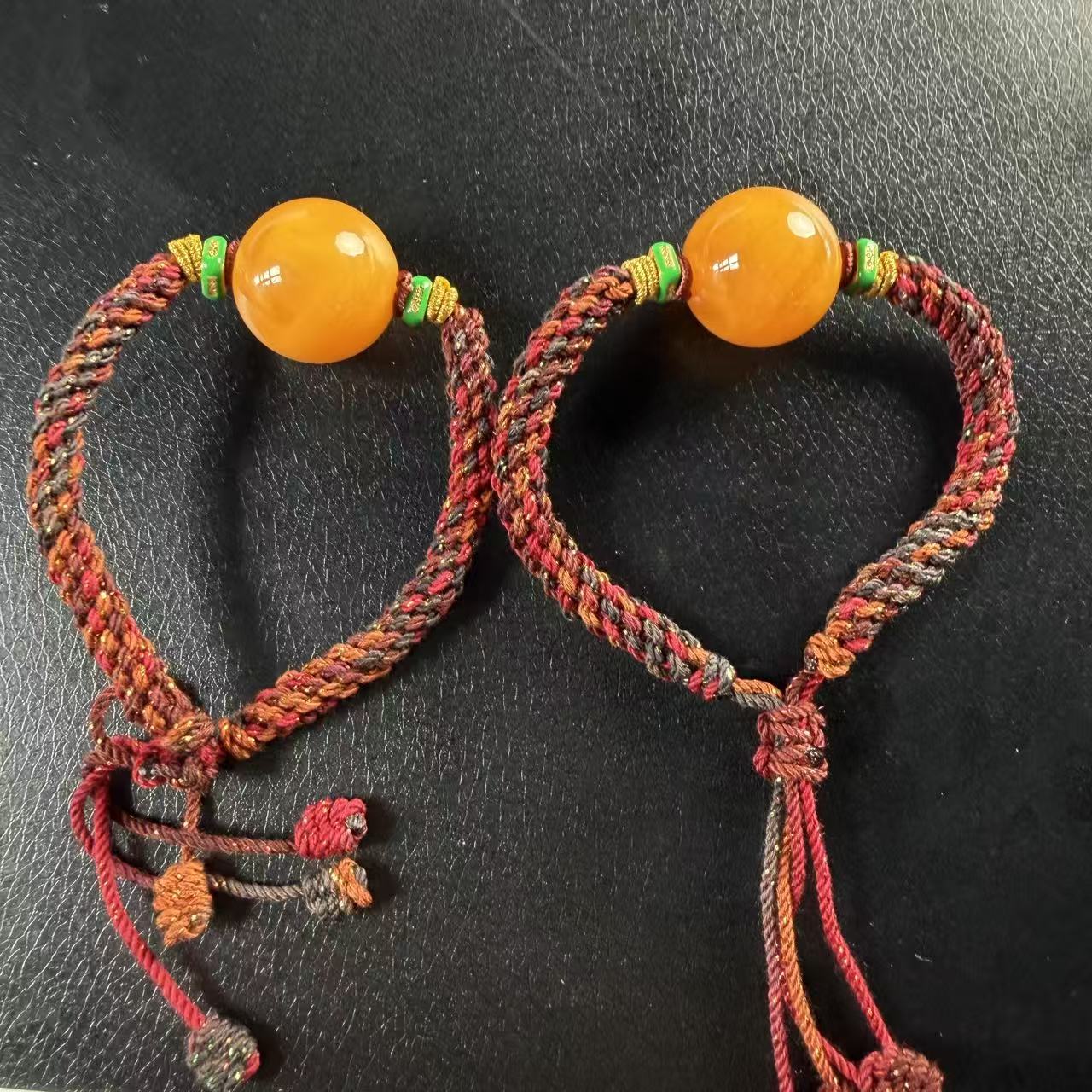 【玉经纶】211154/HQ138-蜜蜡手串-多样性发其一