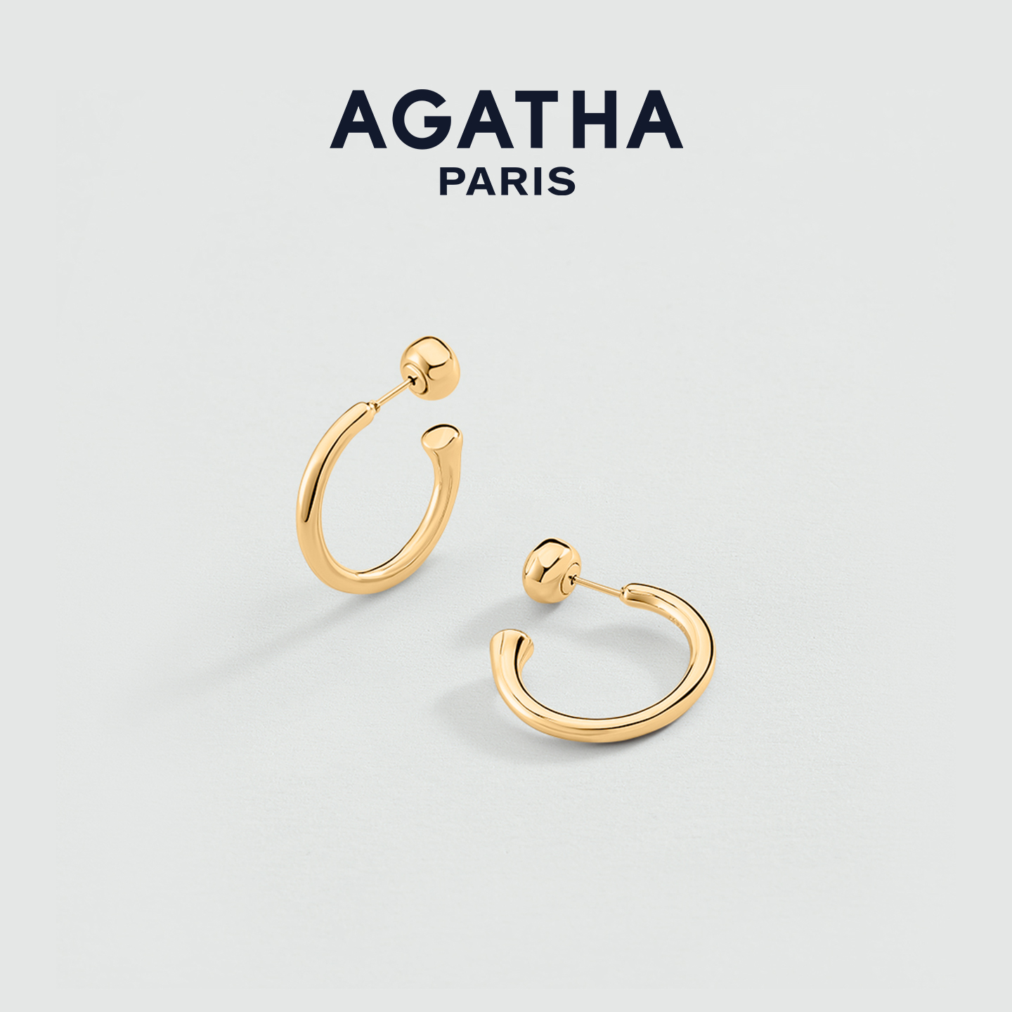 AGATHA 铜合金树脂耳饰 【Cici项偞婧同款】奥德赛系列金色吊坠耳环