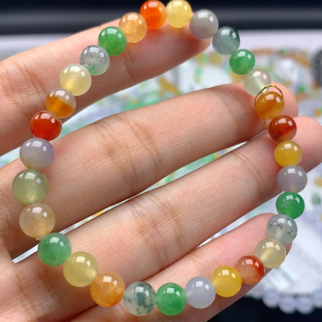 翡翠手链未镶嵌卡