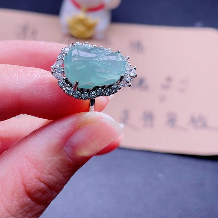 翡翠吊坠(不含链)银S925镶嵌