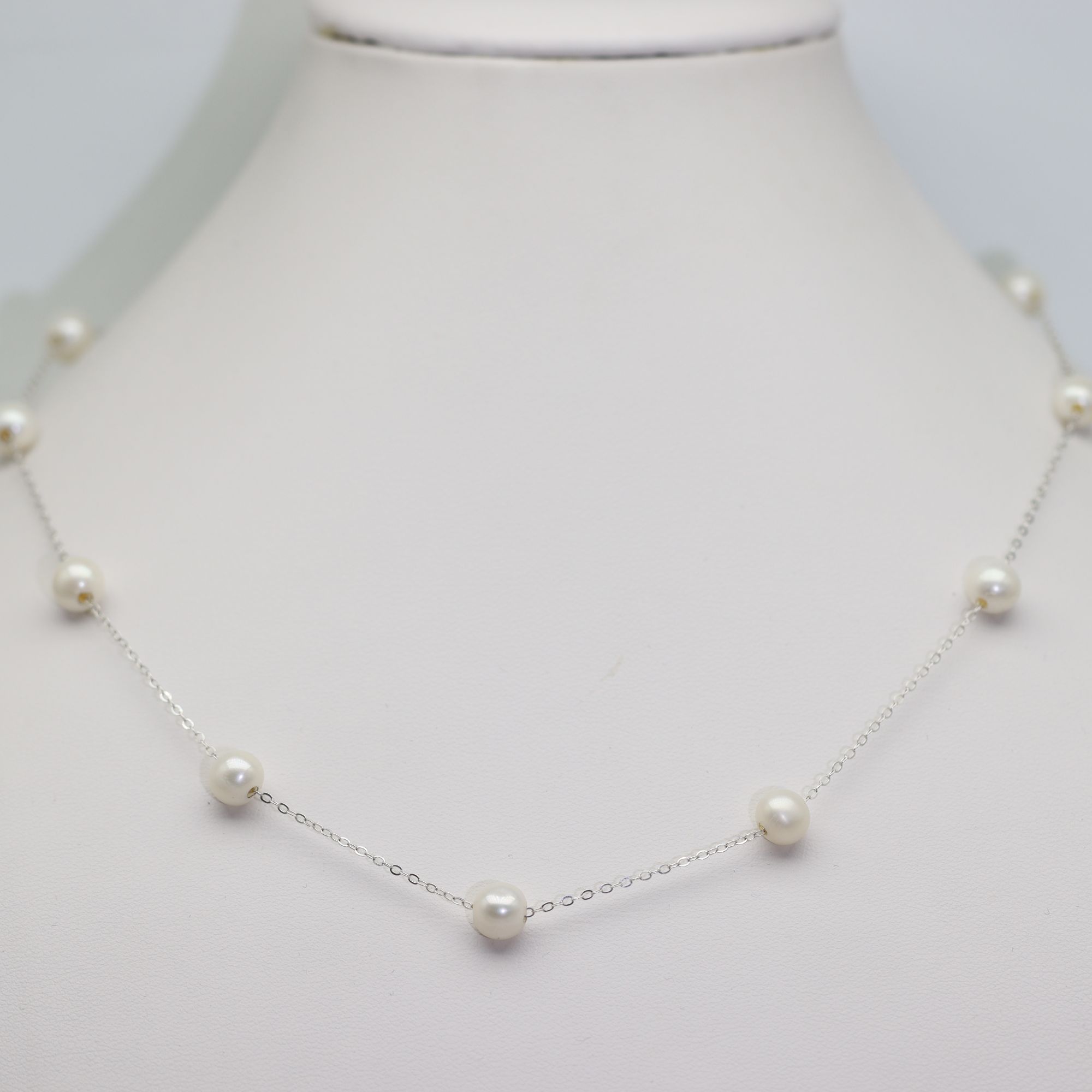 392  满天星白色珍珠项链