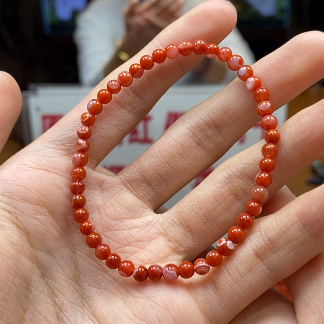 南红玛瑙串未镶嵌4➕天眼小米珠