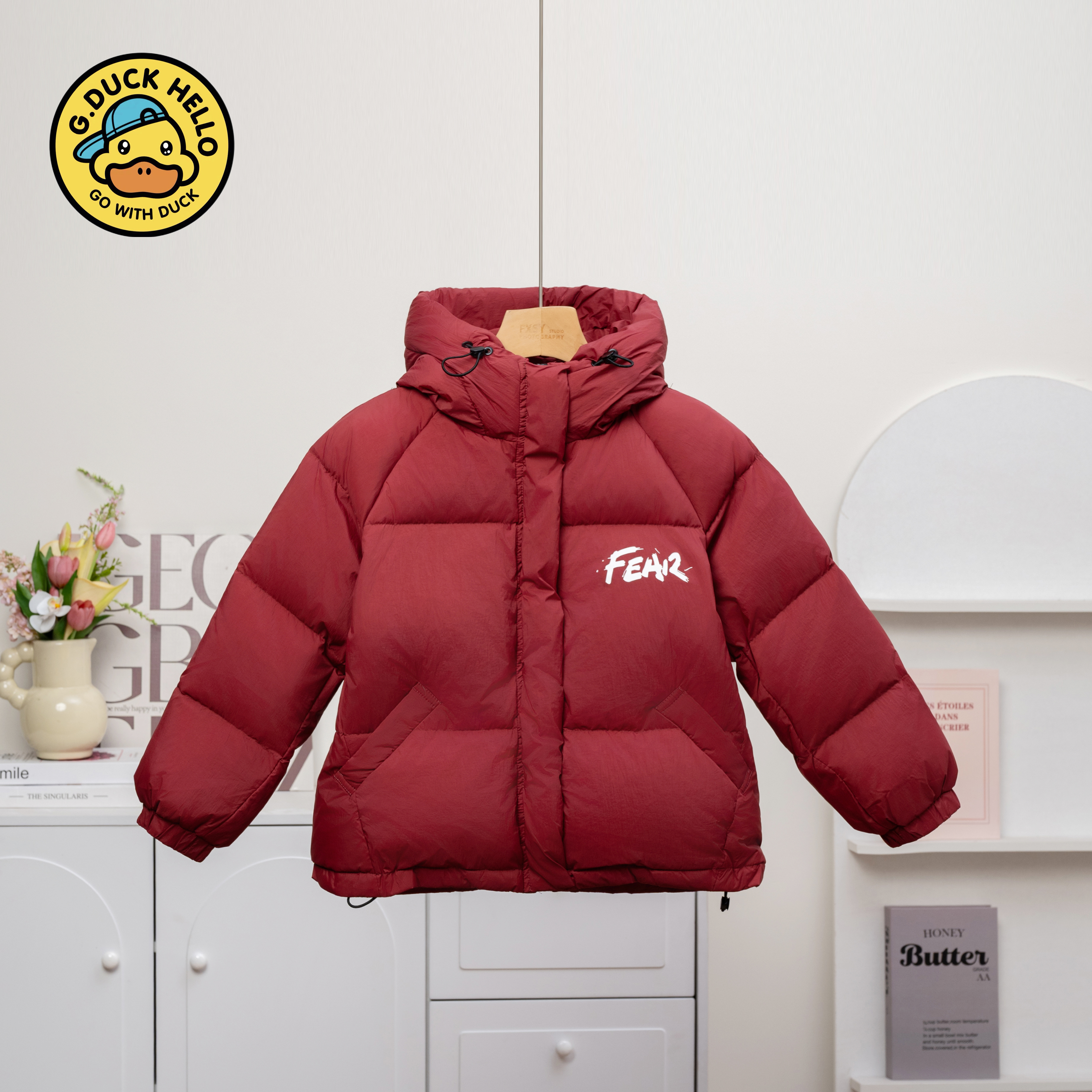 【B.Duck】儿童羽绒服2025新款洋气白鸭绒外套男女宝冬加厚007