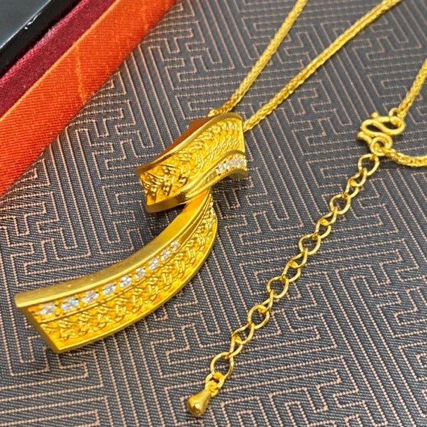 链子足银 老铺匠 足银999非遗潮点钻项链