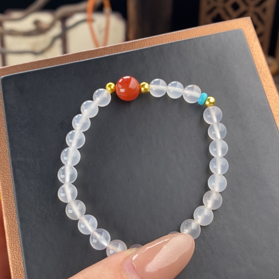 南红玛瑙未镶嵌手链