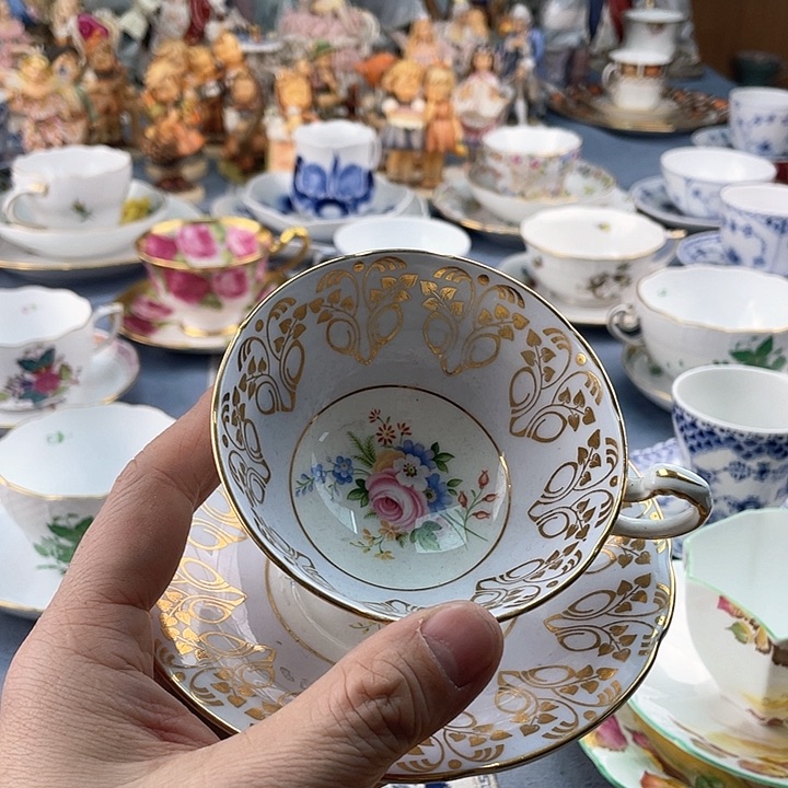 中古欧瓷瓷偶小房子