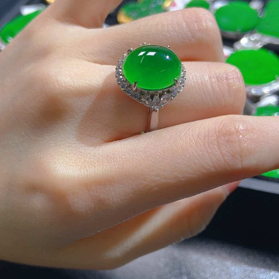 翡翠吊坠(不含链)银S925镶嵌