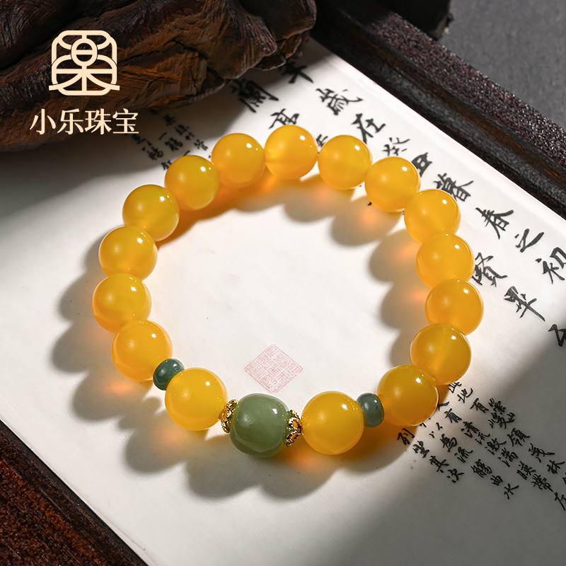 原创设计款黄玛瑙手链多样性发一-11213