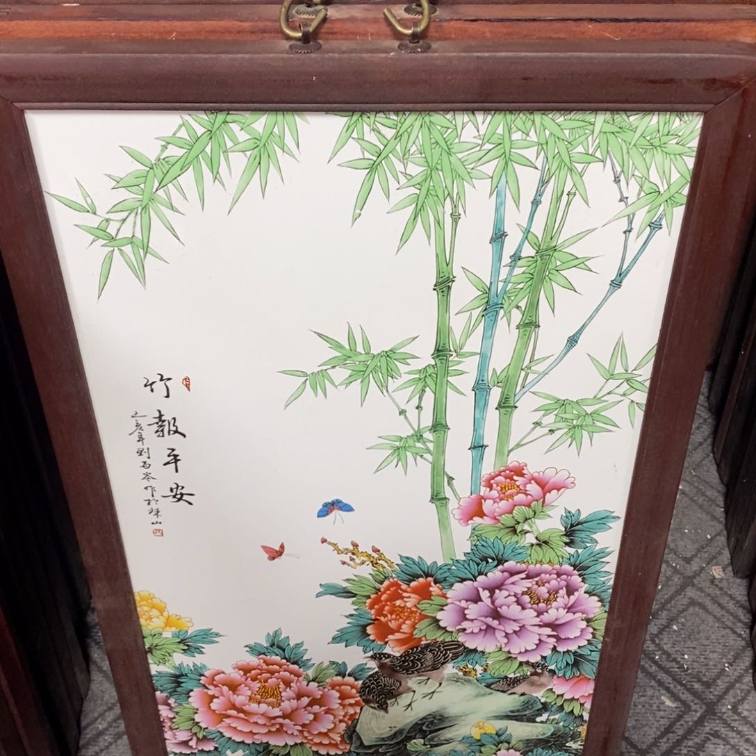 瓷片86*46 景德镇瓷板画柴窑烧制