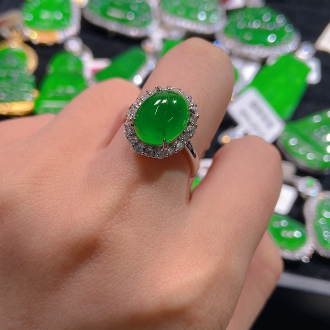 翡翠吊坠(不含链)银S925镶嵌