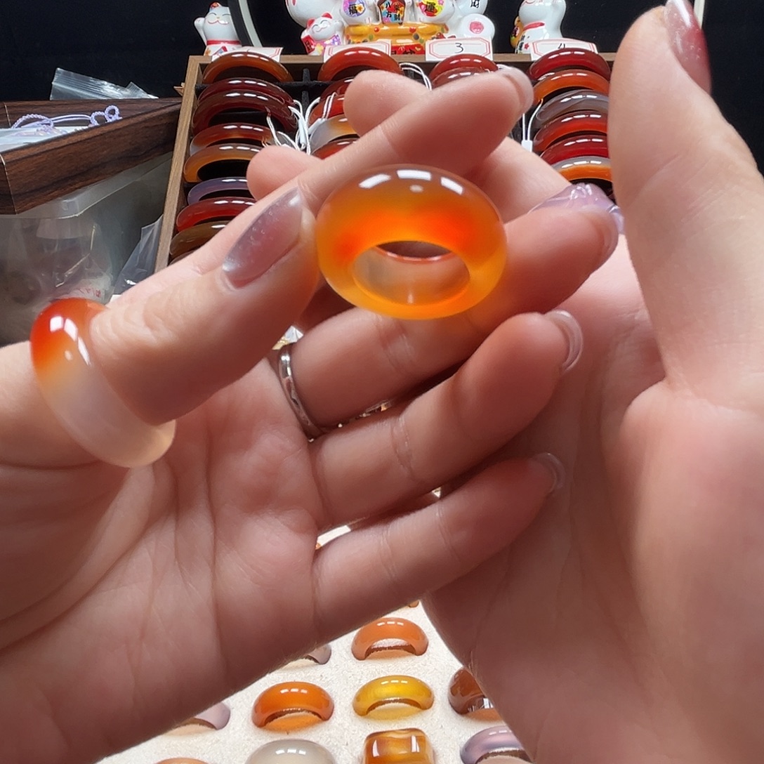 玛瑙/玉髓未镶嵌戒指