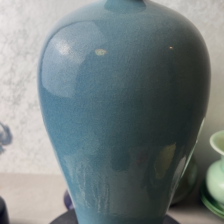 瓶子钧窑窑变釉红斑瓶