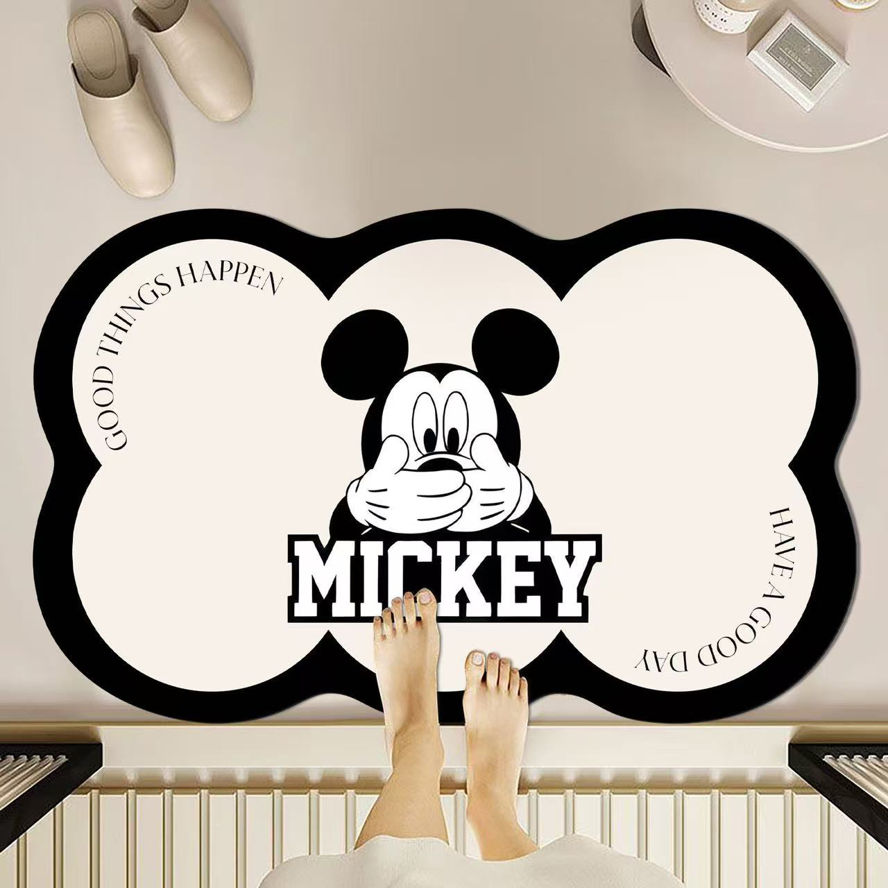 Q147-40*60（2个）卡通浴室防滑地垫硅藻泥厕所吸水速干垫卫生间