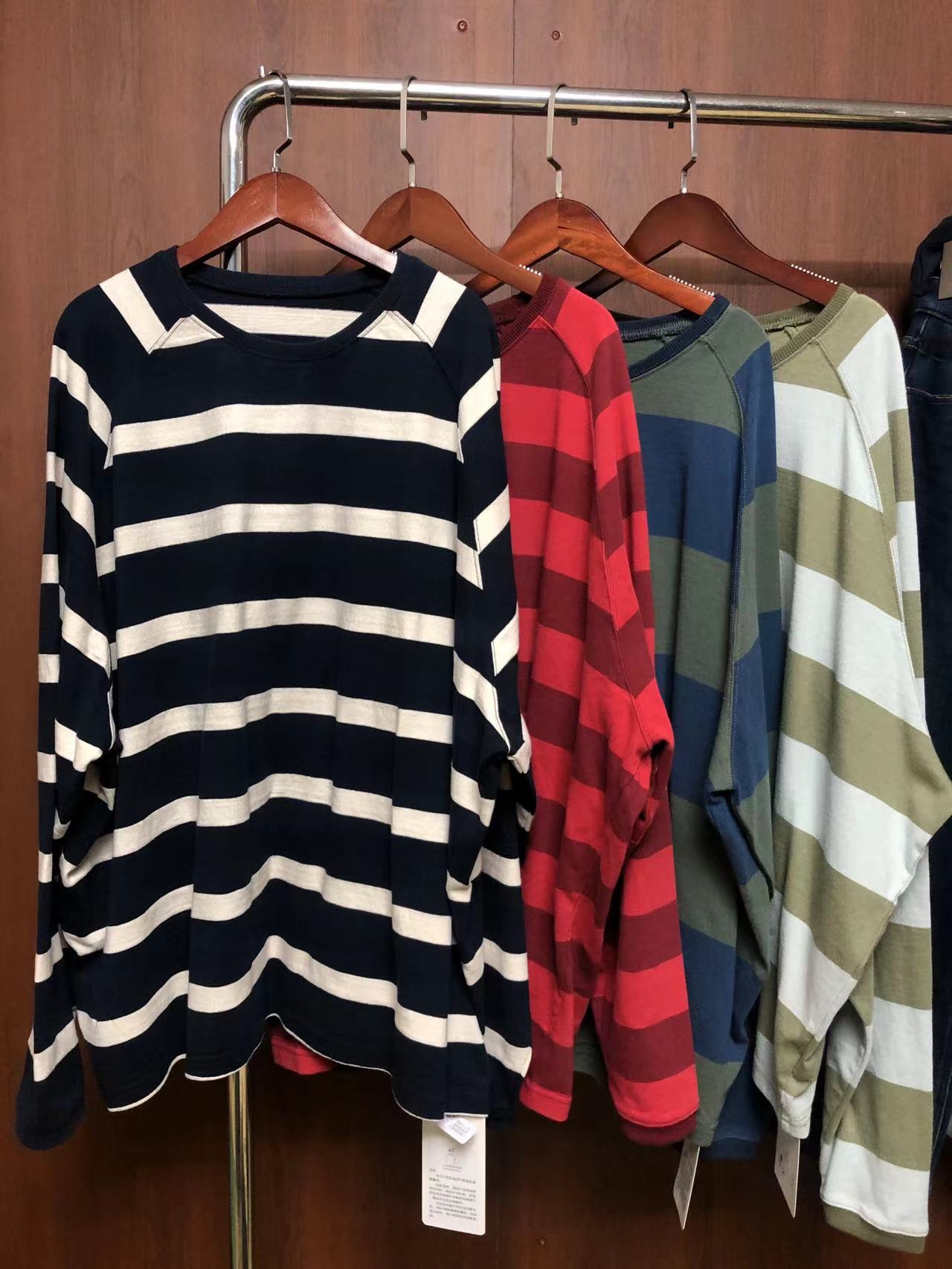 13#重磅加柔洗水横间T恤(现货）