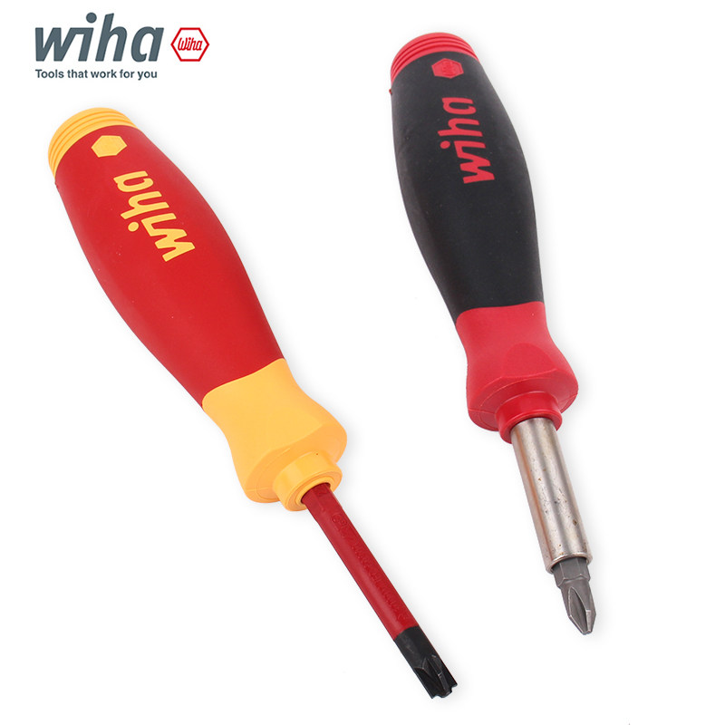 德国进口wiha威汉绝缘电工多功能螺丝刀45296家用空开关批头45292
