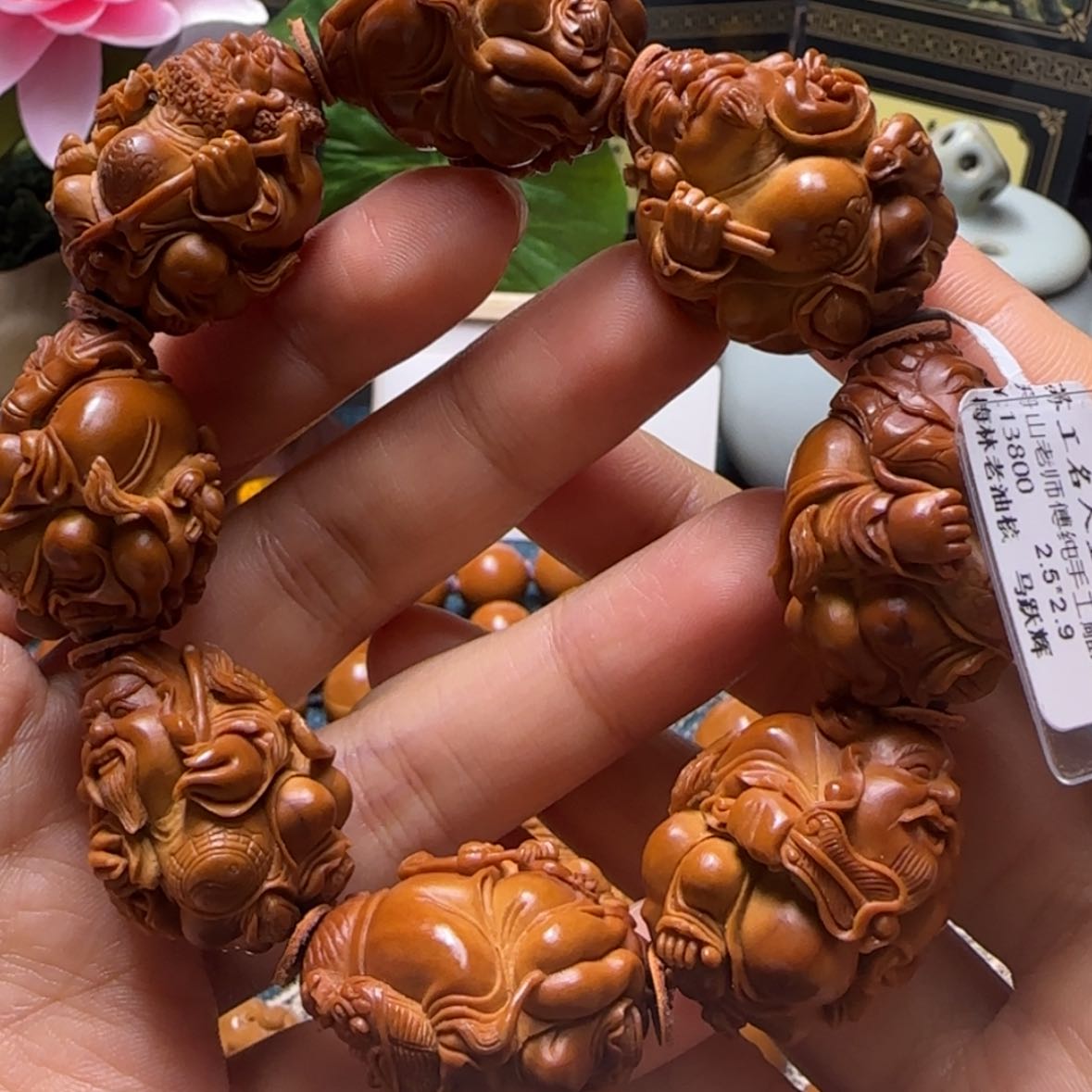 【闪购商品】橄榄核把件骑兽童子八仙