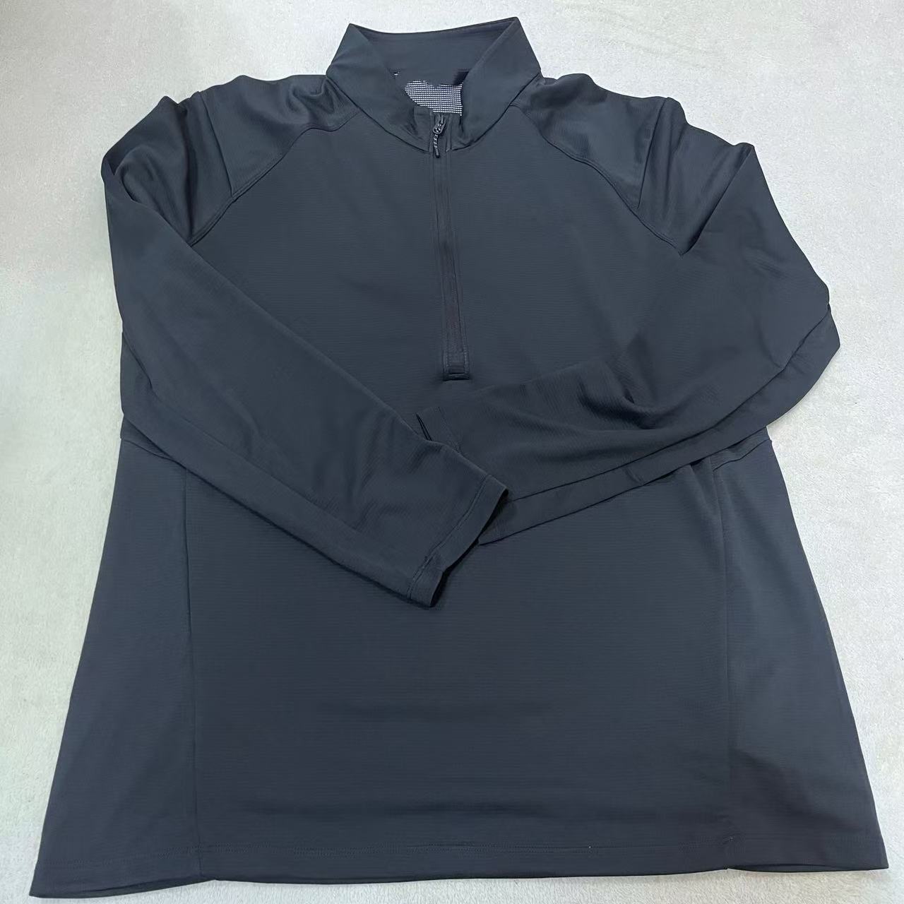 黑色休闲半拉链保暖衣- A09号（180-190斤左右）