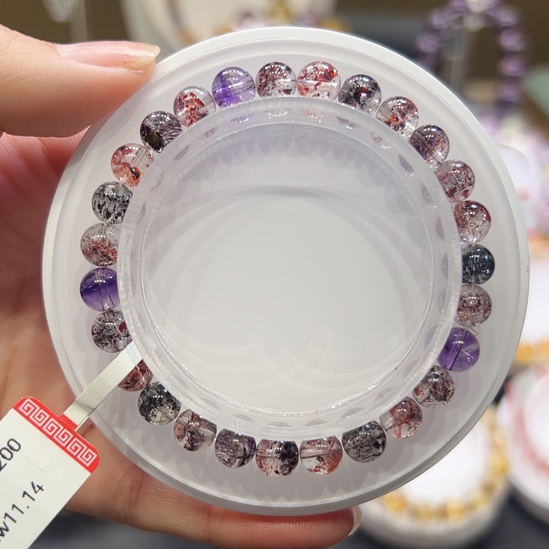 未镶嵌水晶手链超七毒液金草莓7mm