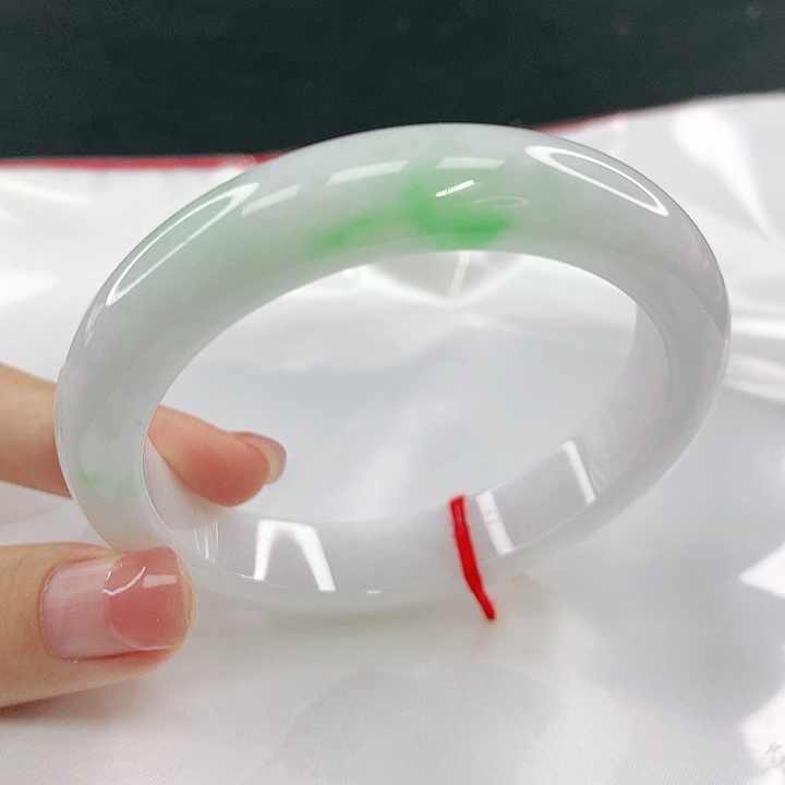 翡翠未镶嵌手镯圈57.8，40205