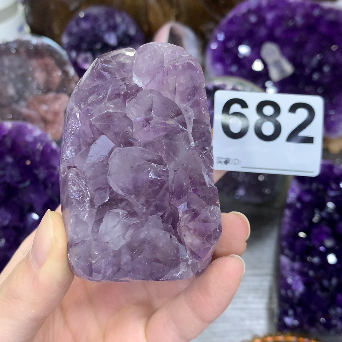 紫晶珠宝半成品未镶嵌682