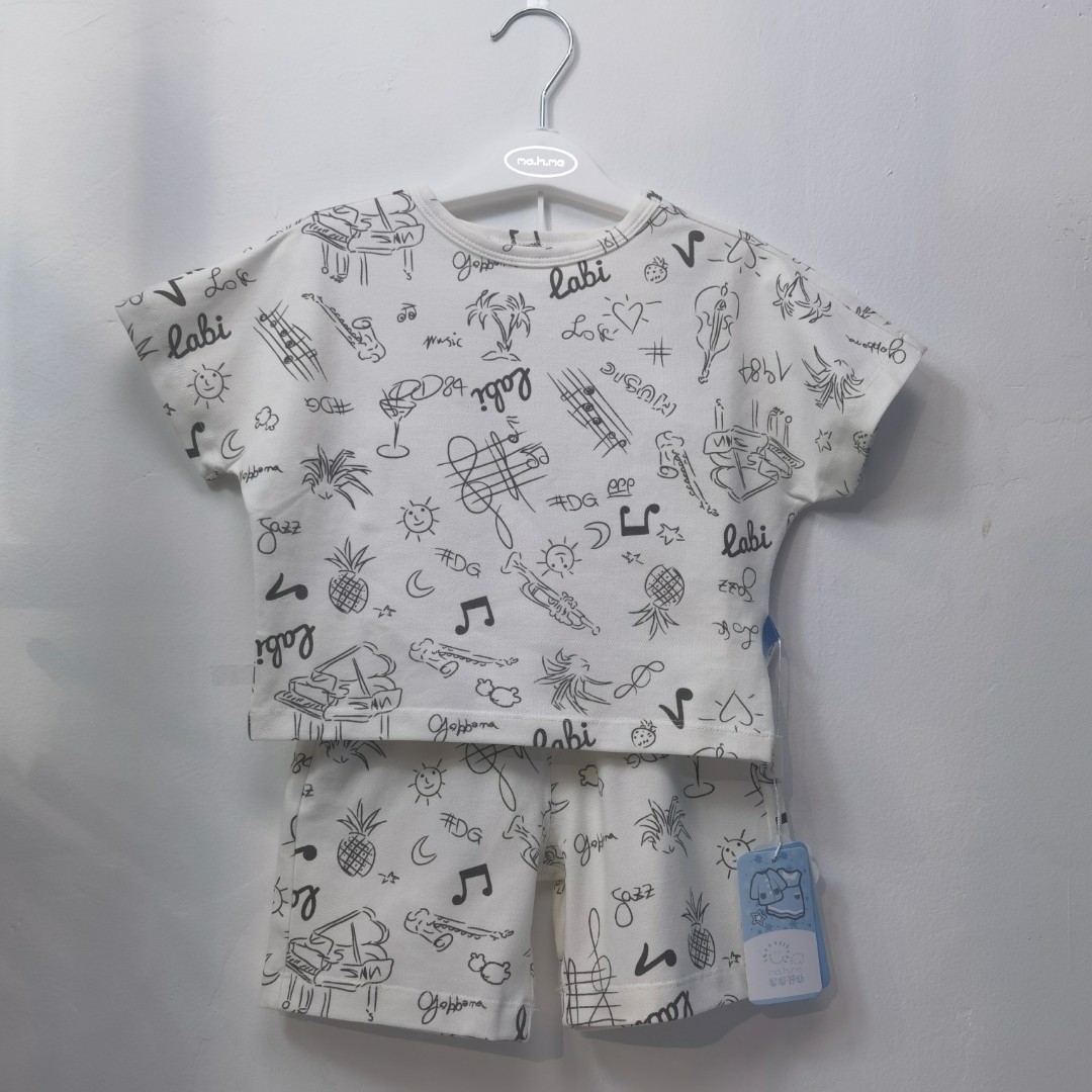 m7x110565字母短裤短袖套装