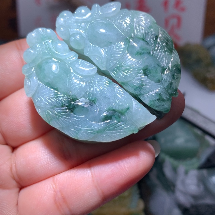 翡翠颈饰未镶嵌保真天然A货翡翠