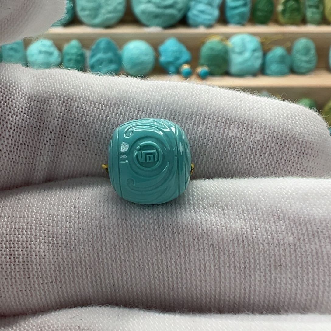 未镶嵌绿松石博古珠 10.5mm