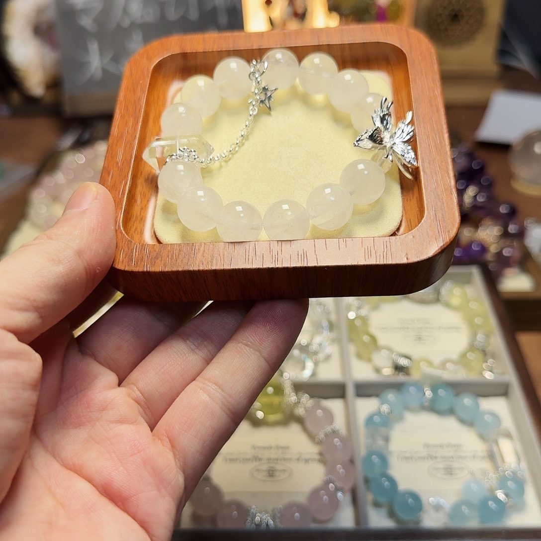 水晶手链合金白幽灵