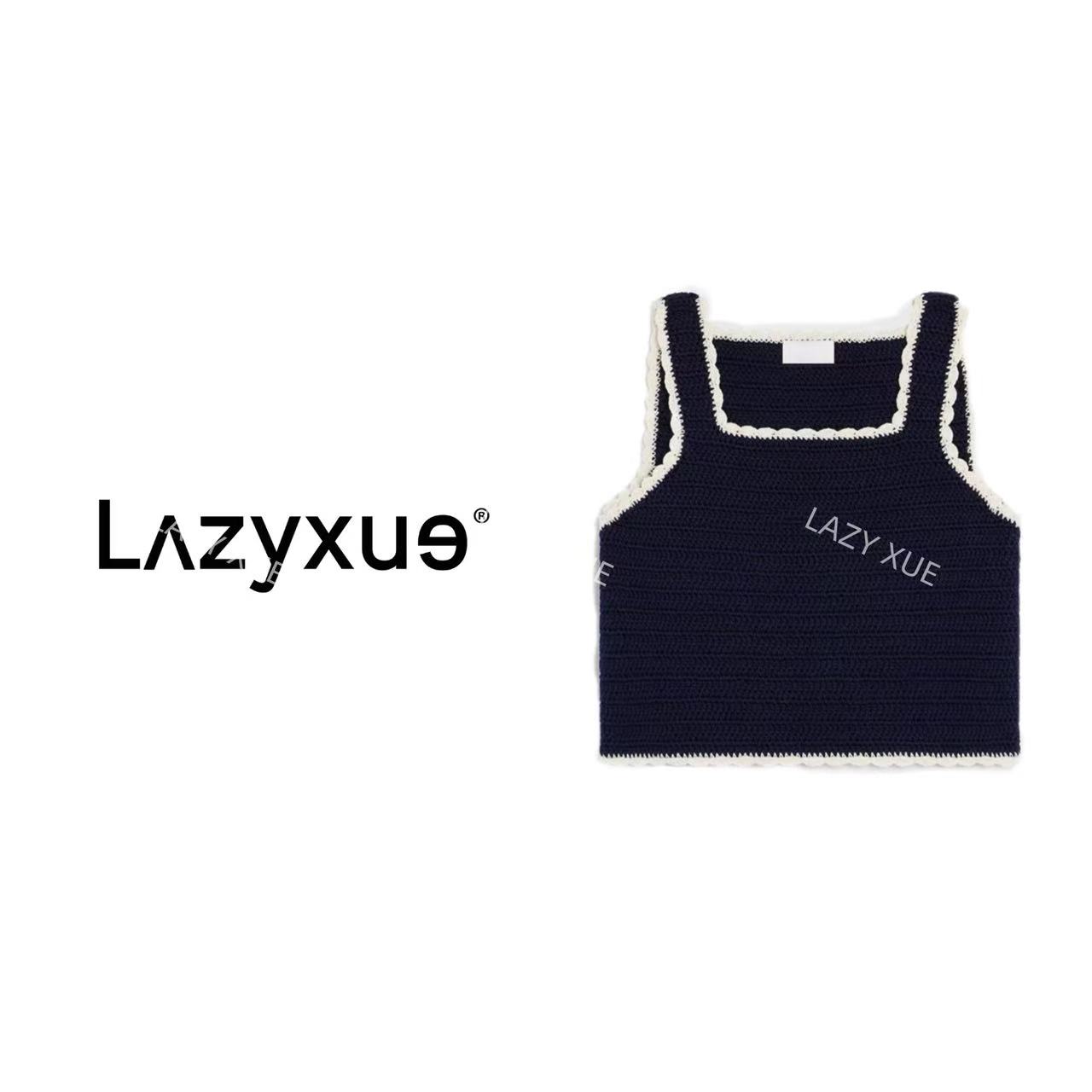 LAZYXUE薛懒懒/"高定之选"通勤小香风时尚百搭编织无袖背心 6657