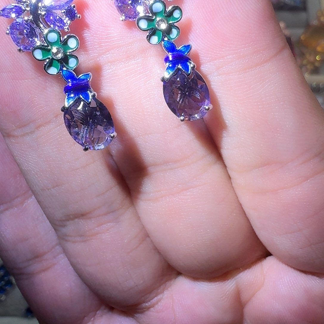 绿水晶戒指银S925镶嵌