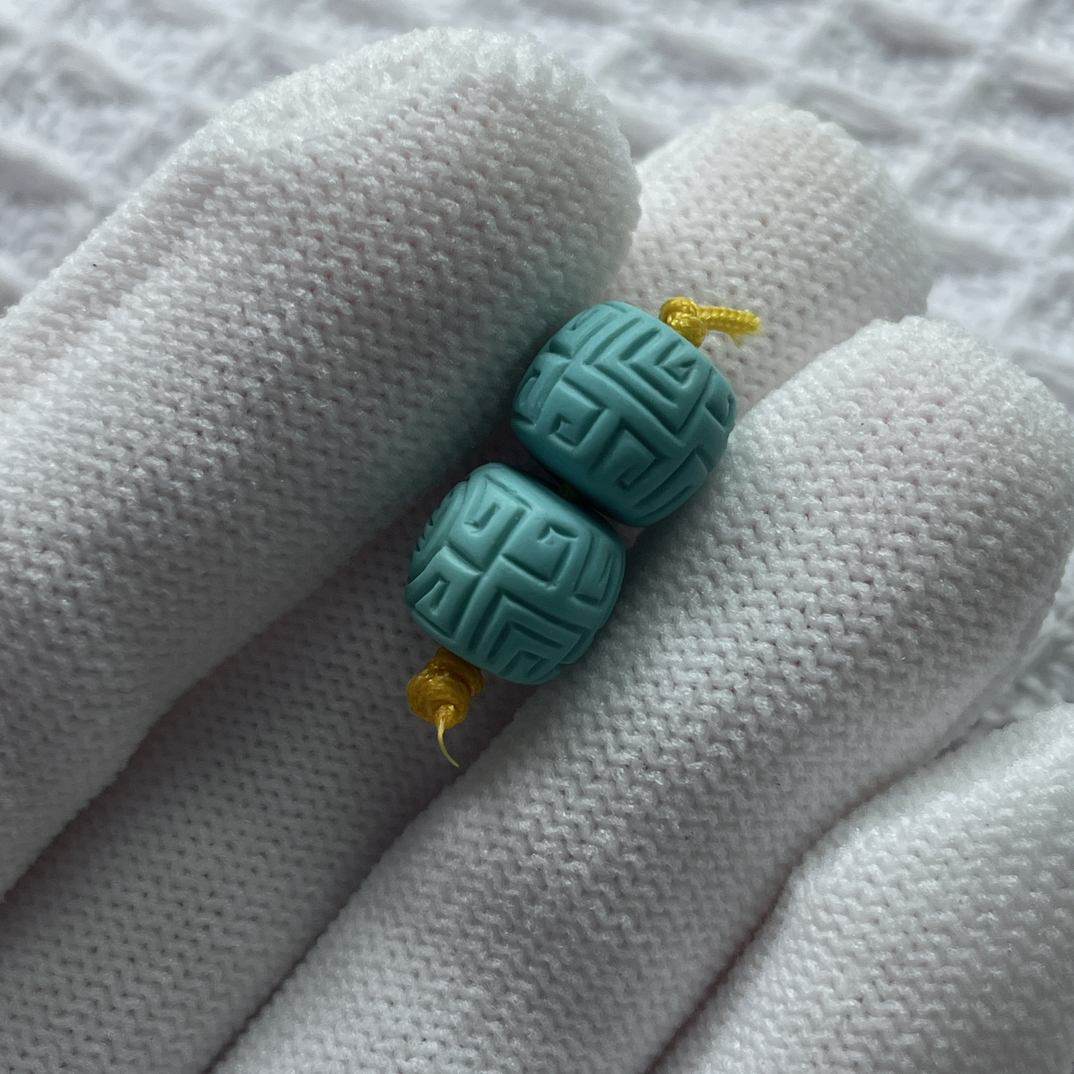 原矿绿松石博古纹9.4尺寸