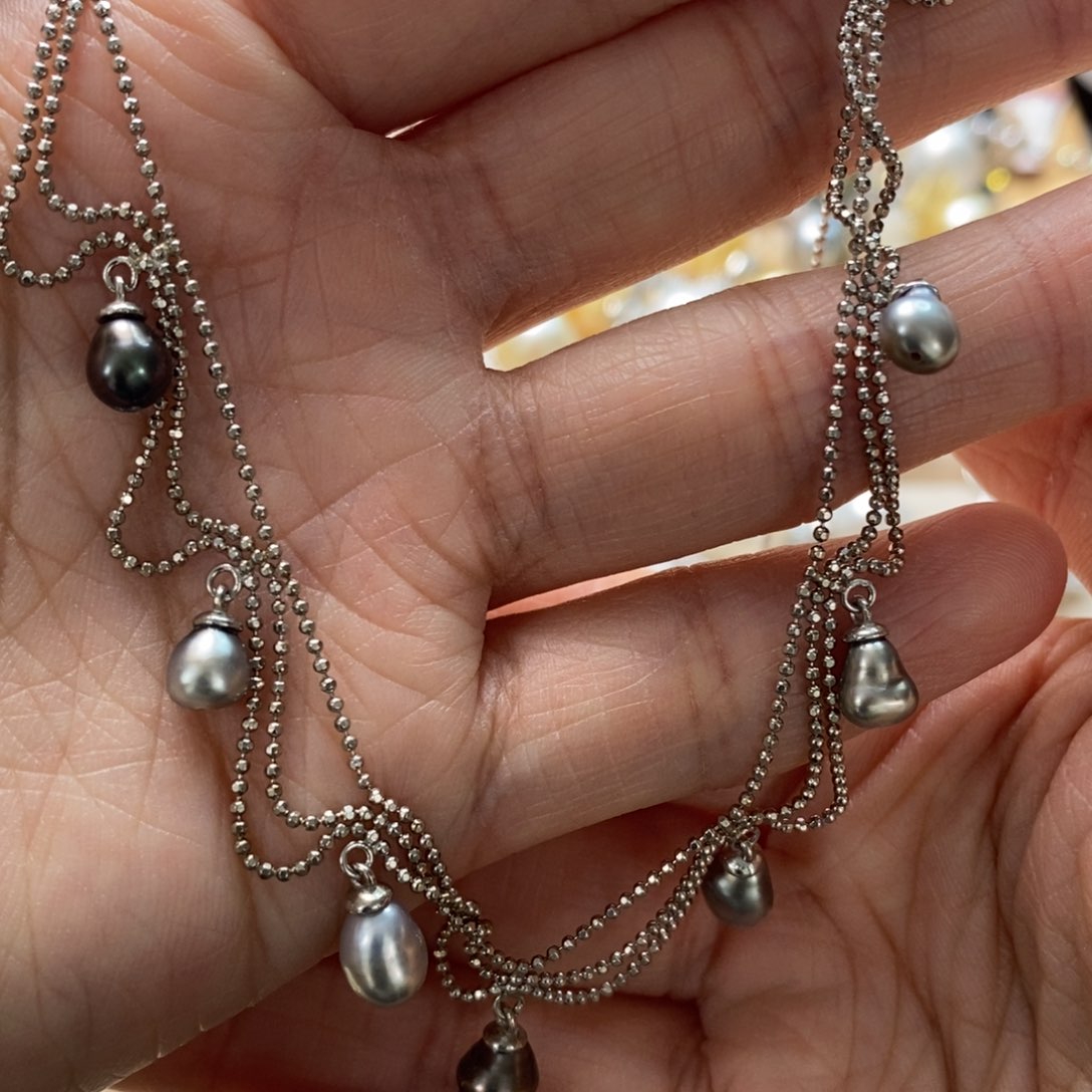 海水珍珠颈饰银S925镶嵌