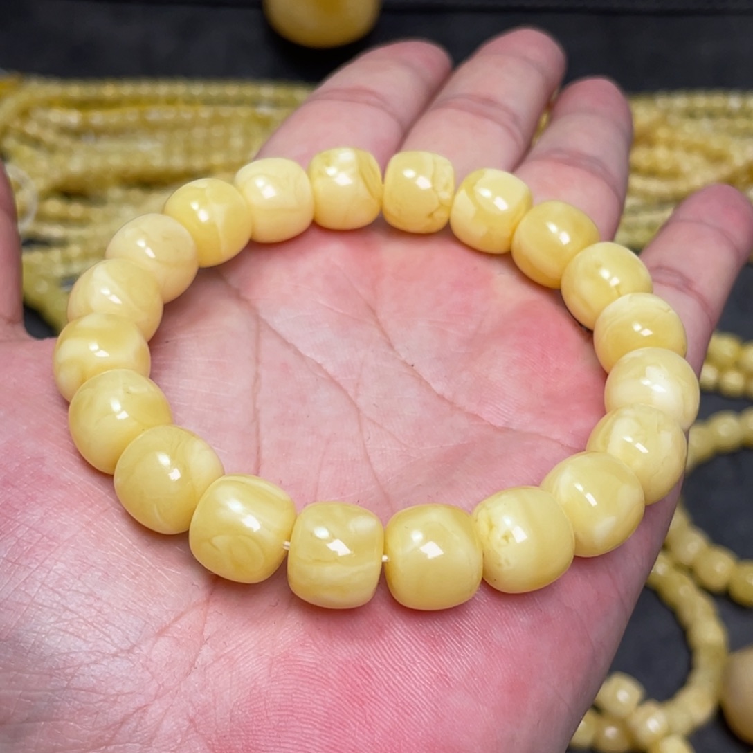 未镶嵌蜜蜡裸石蜜蜡手串12mm