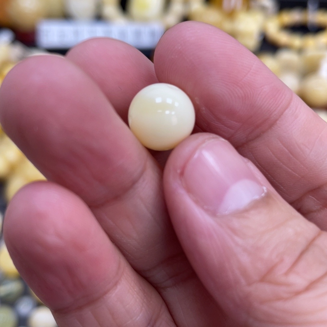 琥珀珠宝奇石未镶嵌10.9mm 皮点皮色