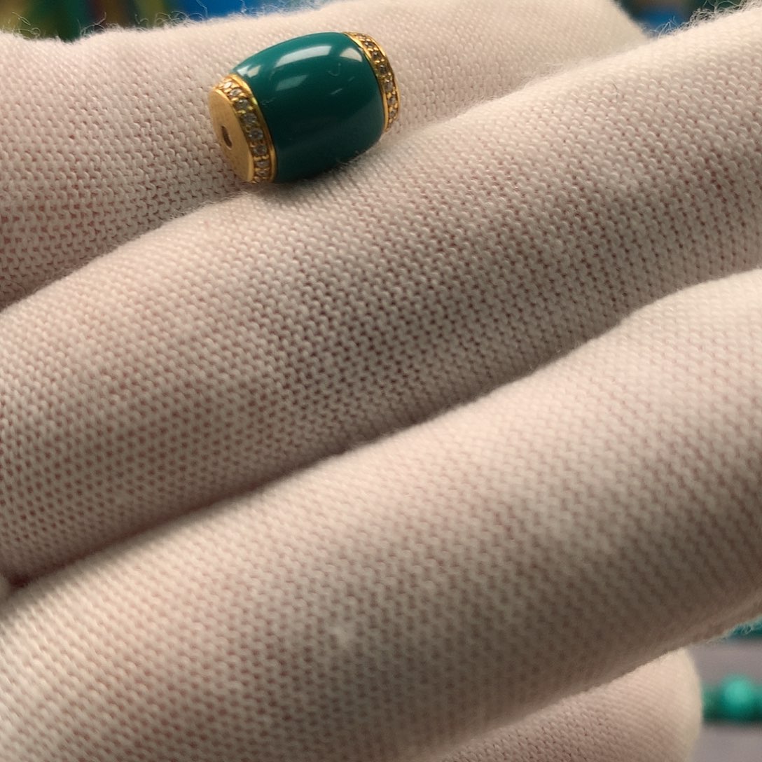 绿松石18K金镶嵌配饰