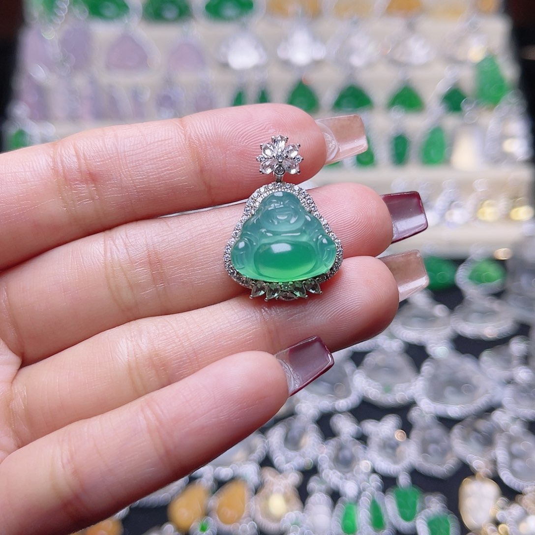 玛瑙/玉髓颈饰银S925镶嵌