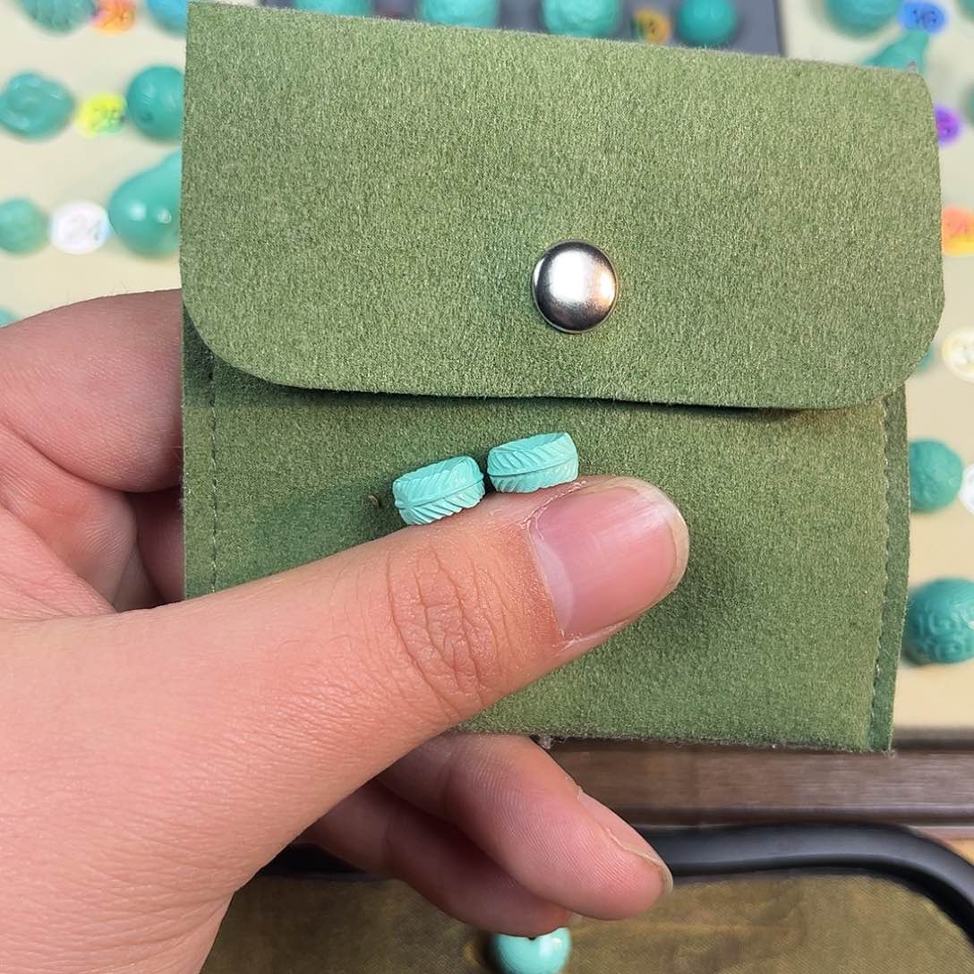 秦古矿口湖北矿卡10散珠配饰 羽毛扣